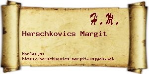 Herschkovics Margit névjegykártya
