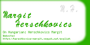 margit herschkovics business card